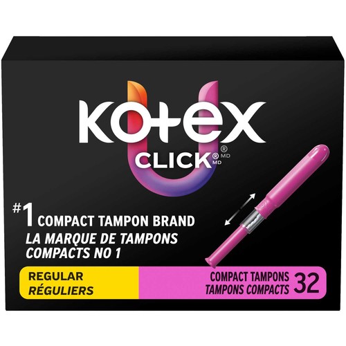 U by Kotex Click Comfort Tampons Regular Absorbency Unscented 32 Count