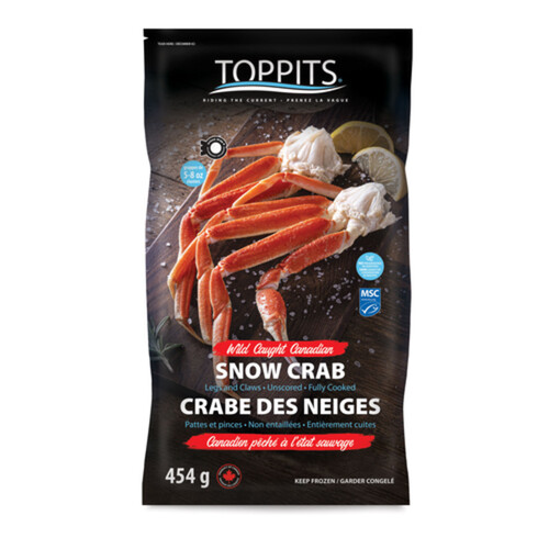 Toppits Frozen Snow Crab Legs Fully Cooked 454 g