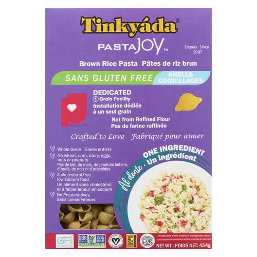 Tinkyáda Pasta Joy Gluten-Free Brown Rice Pasta Shells 454 g