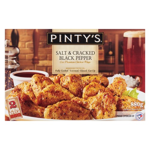 Pinty's Frozen Salt & Pepper Chicken Wings 880 g