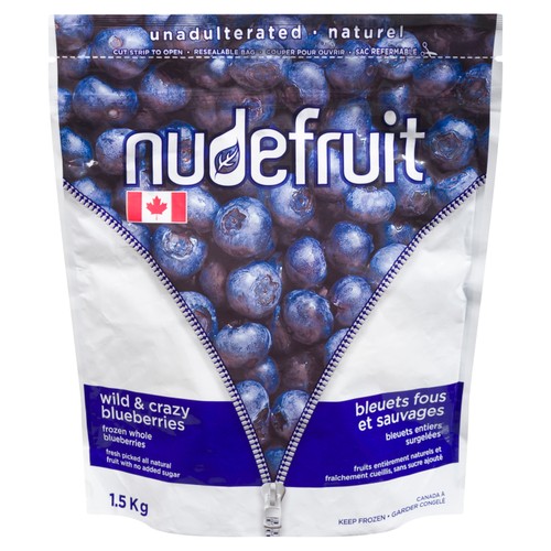 Nudefruit Frozen Fruit Wild And Crazy Blueberries 1.5 kg