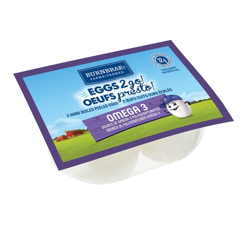 Burnbrae Farms Eggs2go! 2 Hard Boiled Peeled Eggs 88 g
