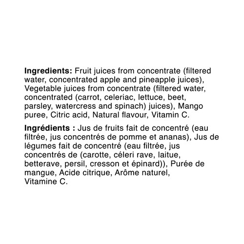 SunRype Fruit Plus Juice Veggies Mango Pineapple 1.36 L