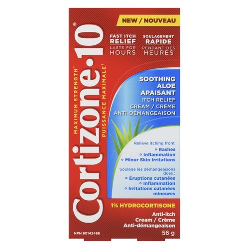 Cortizone-10 Itch Relief Cream Soothing Aloe 56 g