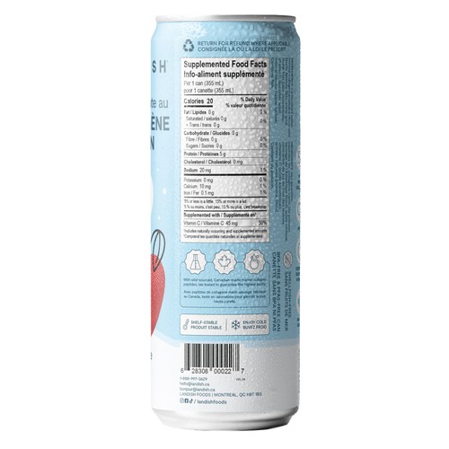 Landish Marine Collagen Sparkling Water Apple Lychee 355 ml (can)