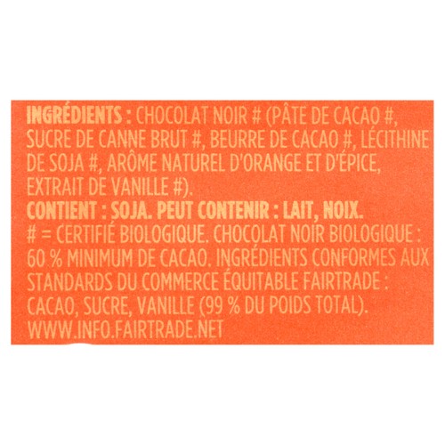 Green & Black's Organic Chocolate Bar 60% Dark Chocolate With Orange And Spices 90 g