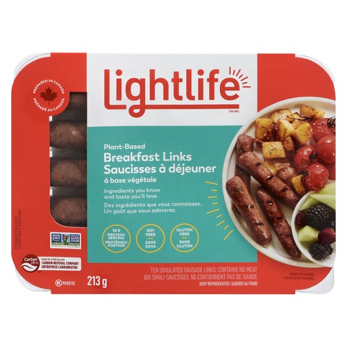Lightlife Plant-Based Breakfast Links 213 g (Frozen)