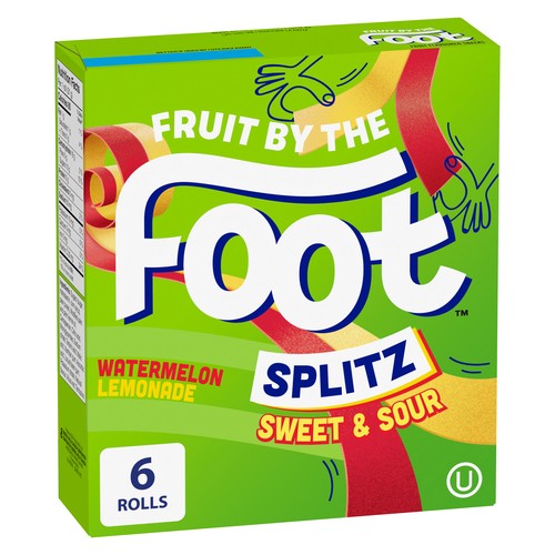 Fruit By The Foot Fruit Flavoured Snacks Splits Watermelon Lemonade 6 Rolls 128 g