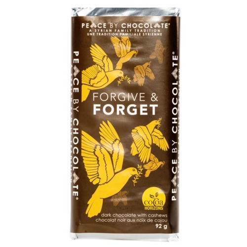 Peace By Chocolate Forgive & Forget Chocolate Bar Cashew Dark Chocolate 92 g