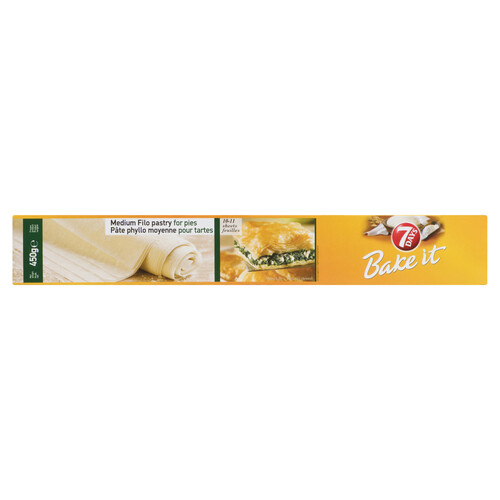 7 Days Bake It Medium Filo Pastry 450 g (frozen)