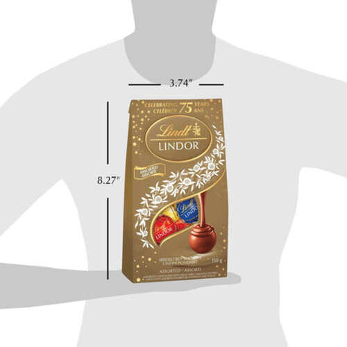 Lindt Lindor Assorted Chocolate Truffles Bag 150 g 