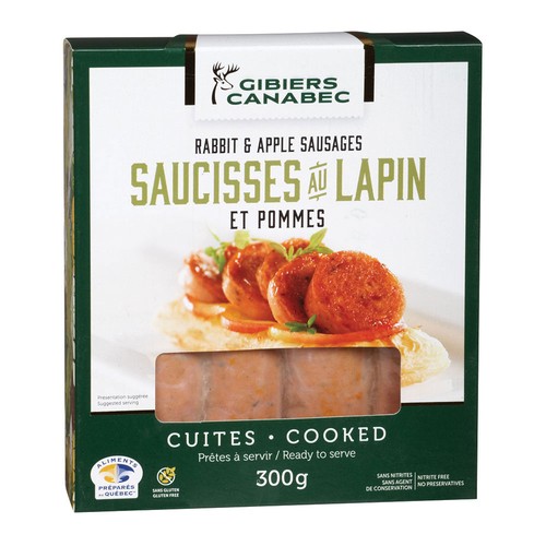 Gibiers Canabec Sausages Rabbit & Apples 300 g
