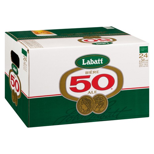 Labatt 50 Ale Beer 5% Alcohol 24 x 341 ml (bottles)