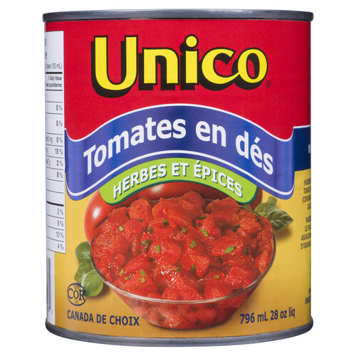 Unico Diced Tomatoes Herbs & Spices 796 ml