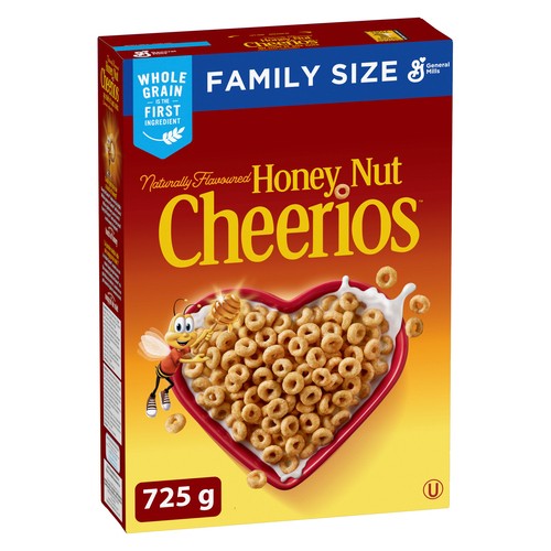 Cheerios Cereal Honey Nut Whole Grains Family Size 725 g