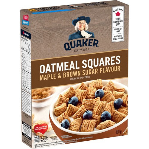 Quaker Oatmeal Squares Cereal Maple and Brown Sugar 500 g