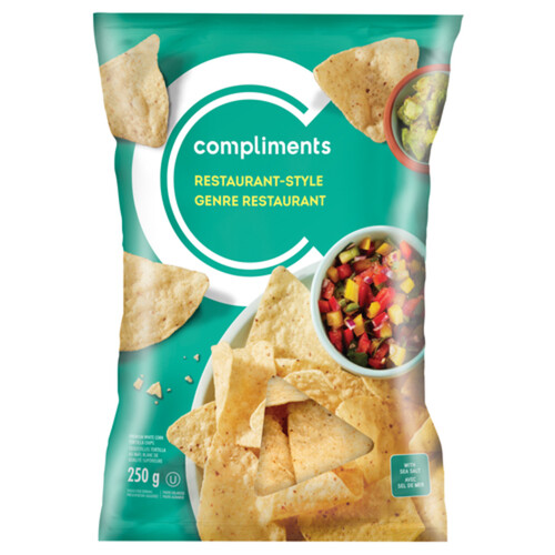 Compliments Tortilla Chips Restaurant Style With Sea Salt 250 g