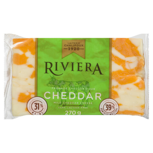 Riviera Lactose-Free Block Cheese Marble Cheddar 270 g