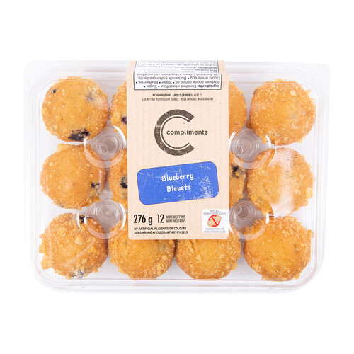 Compliments Mini Muffins Blueberry 276 g (frozen)