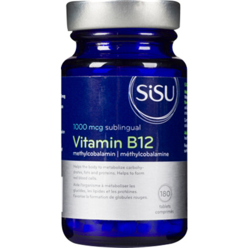 Sisu Vitamin B12 1000 mcg Methylcobalamin 180 Tablets