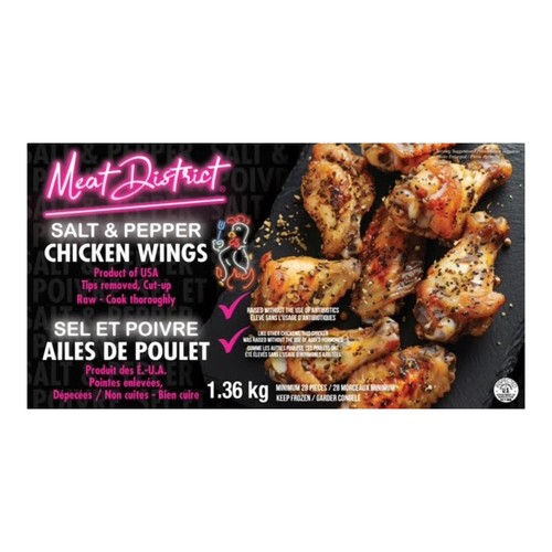 Meat District Frozen Chicken Wings Salt & Pepper 1.36 kg
