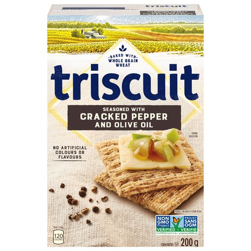 Triscuit Cracked Crackers Black Pepper & Olive Oil 200 g