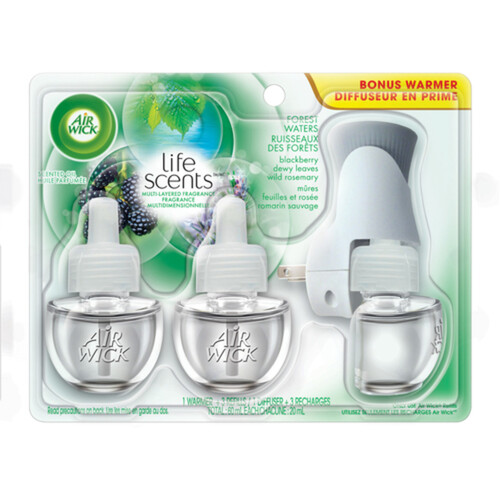 Air Wick  Life Scents Essential Oils Warmer & Forest Waters 60 ml