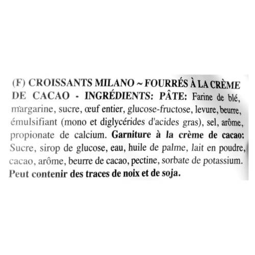 Milano Cocoa Cream Filled Croissants 6 x 50 g