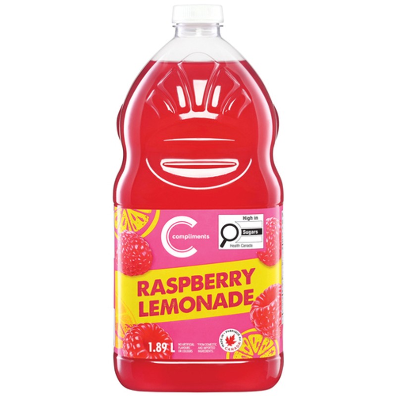 Compliments Lemonade Raspberry 1.89 L - Voilà Online Groceries & Offers