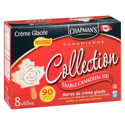Chapman's Ice Cream Bars Canadian Maple, Eh! 8 x 65 ml
