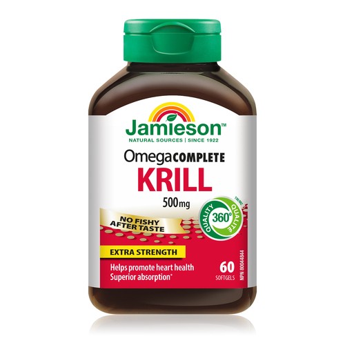 Jamieson Omega Complete Super Krill Oil 500 mg Softgels 60 Count
