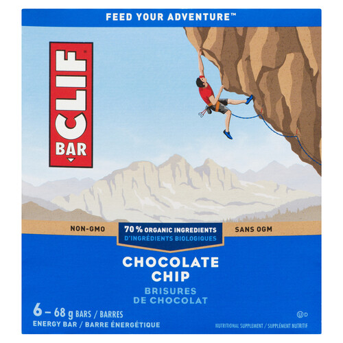 Clif Energy Bars Chocolate Chip 6 x 68 g