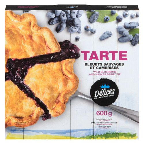 Delices du Lac Saint-Jean Pie Wild Blueberry & Haskap 600 g (frozen)