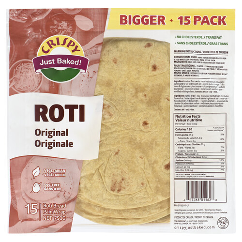 Crispy Original Roti Wrap 7-inch 15 Pack 750 g