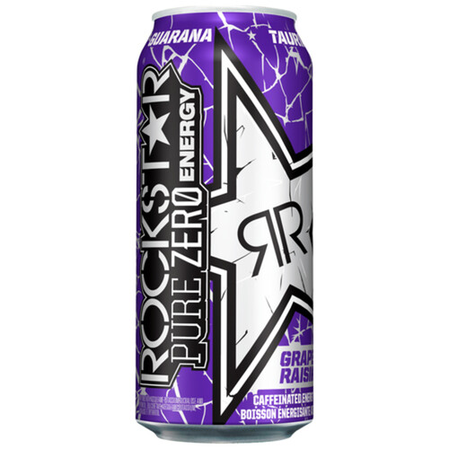 Rockstar Energy Drink Pure Zero Grape 473 ml (can)