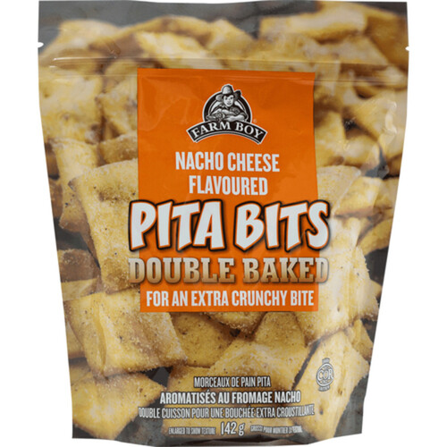 Farm Boy Pita Bits Double Baked Nacho Cheese 142 g