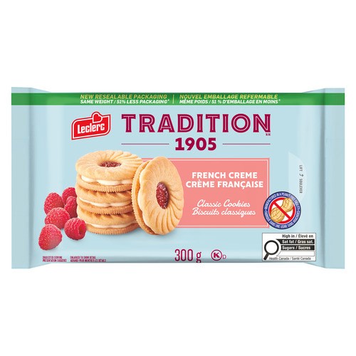 Leclerc Tradition Classic Cookies French Creme 300 g