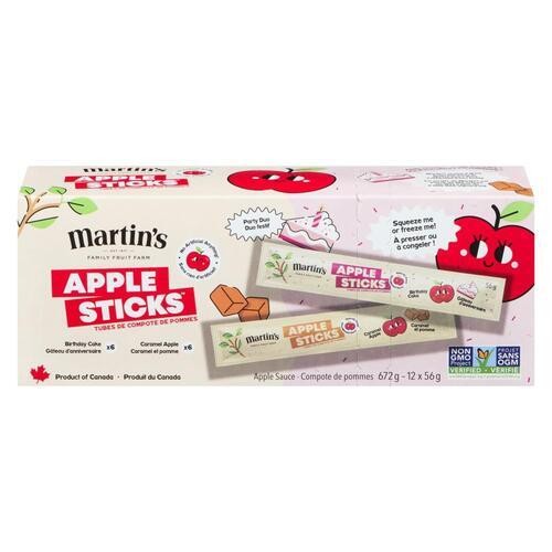 Martin's Apple Sticks Apple Sauce Party Duo 12 x 56 g