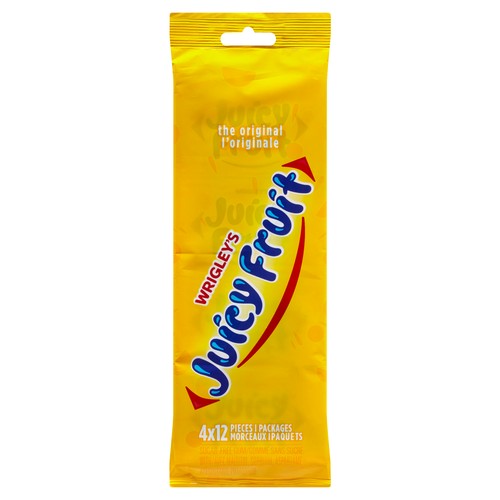 Wrigley's Juicy Fruit Gum Sugar Free 4 x 12