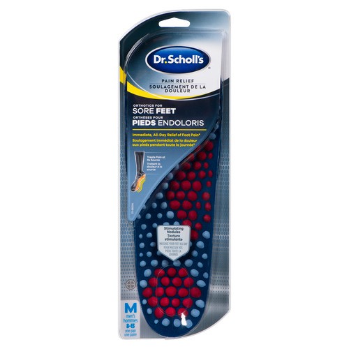 Dr Scholl's Pain Relief Sore Soles Mens Orthothics 1 ea