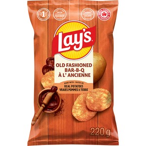 Lay’s Croustilles assaisonnées Bar-B-Q à l’ancienne 220 g
