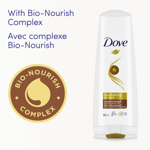 Dove Conditioner Nourishing Oil Care Controls Frizz Bio-Nourish Complex 355 ml