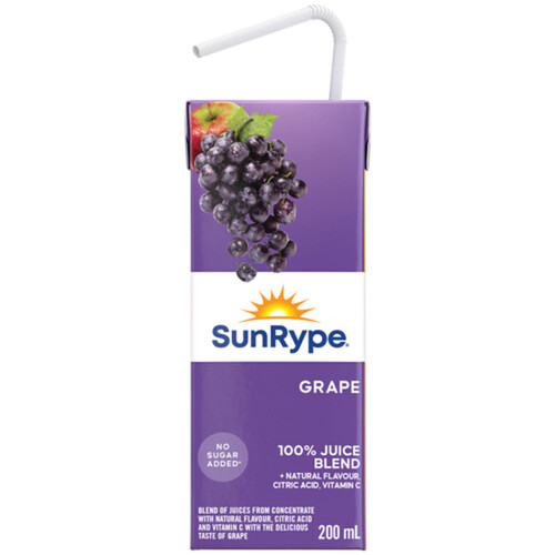 SunRype Juice Grape Boxes 5 x 200 ml