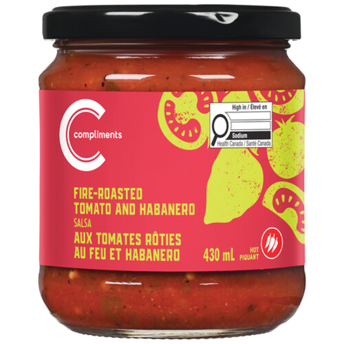 Compliments Salsa Fire Roasted Tomato And Habanero 430 ml