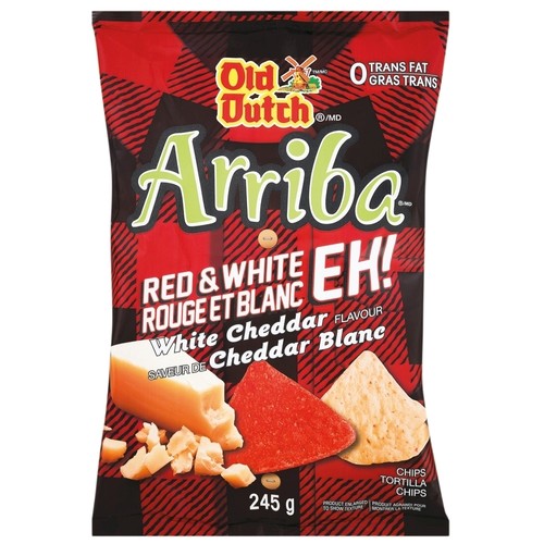 Old Dutch Arriba Red And White Tortilla Chips White Cheddar 245 g