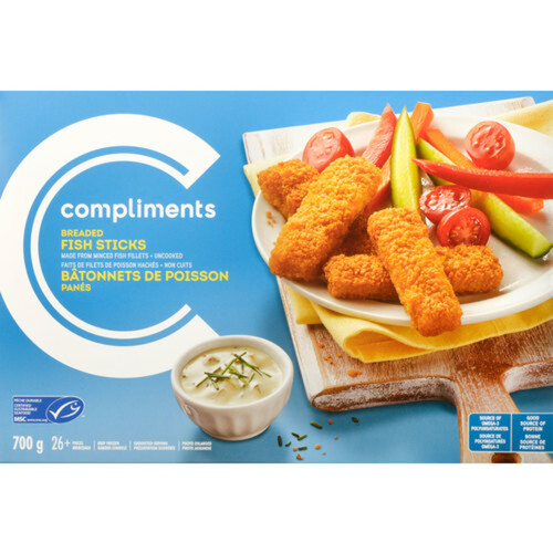 Compliments Frozen Fish Sticks Breaded 700 g