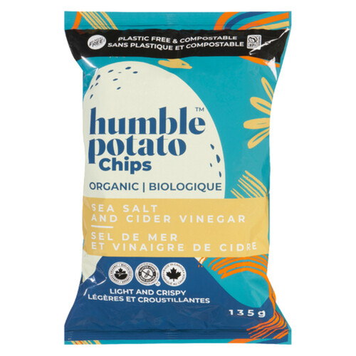 Humble Organic Potato Chips Sea Salt And Cider Vinegar 135 g