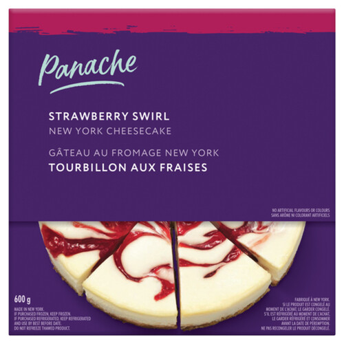 Panache Frozen New York Cheesecake Strawberry Swirl 600 g