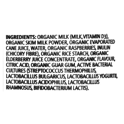 Avalon Dairy Organic 2.6% Probiotic Yogurt Raspberry 650 g