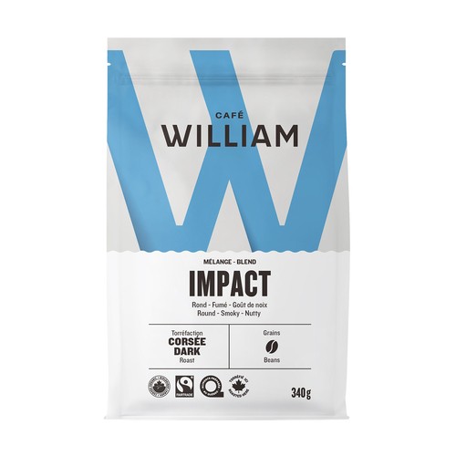 William Organic Whole Bean Coffee Dark Roast 340 g